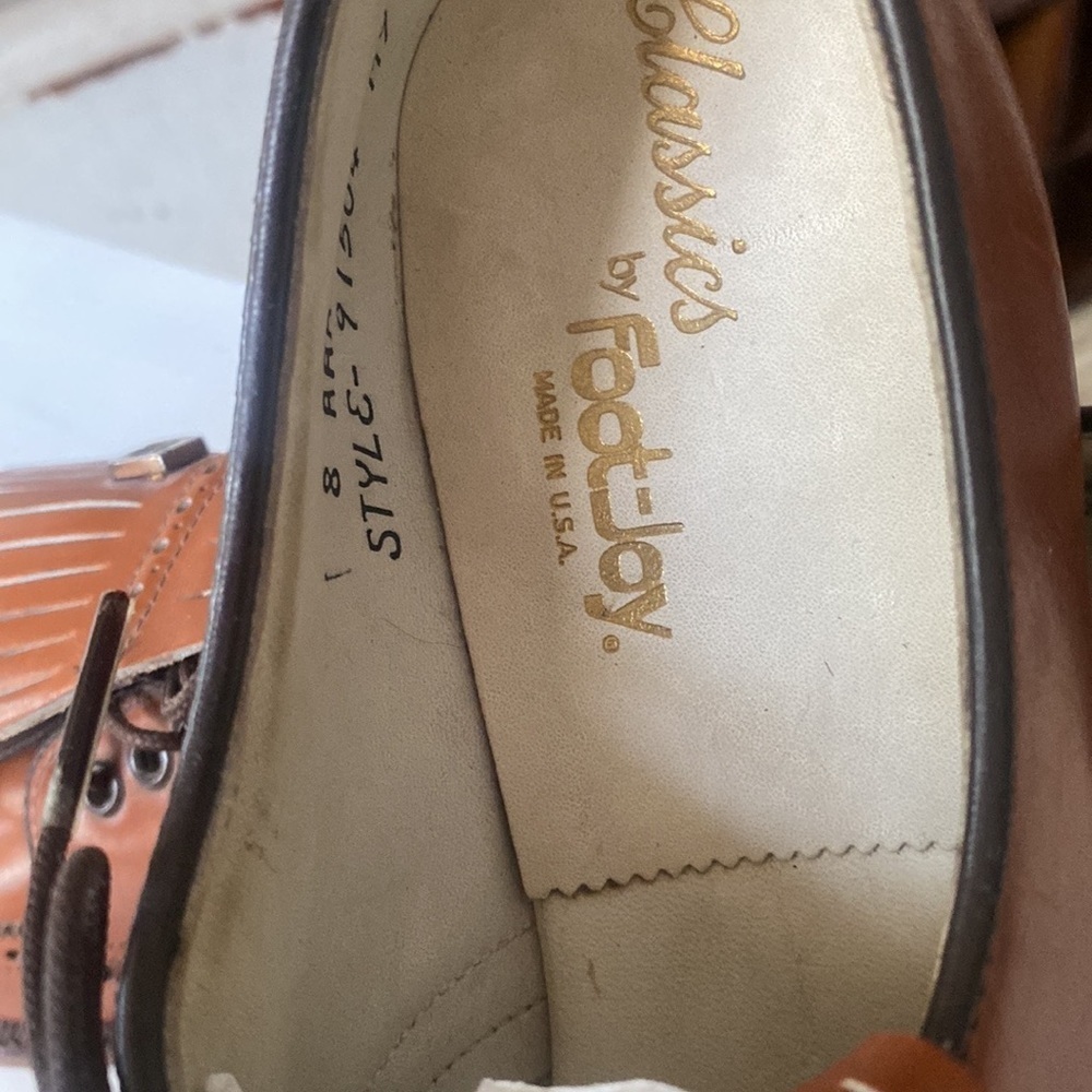 Vintage FootJoy 21st Century Tassel Golf Spikes Brown Shoes size 8 - Picture 5 of 7